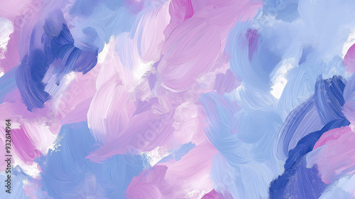 abstract gouache paint background. Lovely, romantic, playful, and sophisticated impression, modern minimalist wallpaper design. Large and bold brush strokes. using lavender, lilac, and periwinkle.