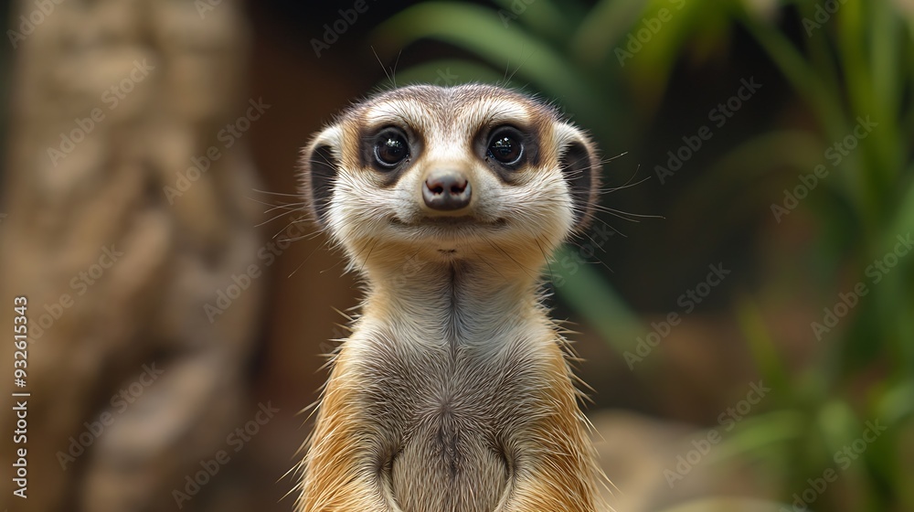 Meerkat in a zoo enclosure Capturing the charm of this solitary yet sociable mammal the photo highlights the inquisitive nature of meerkats in a captive setting : Generative AI Meerkat in a zoo enclosure Capturing the charm of this solitary yet sociable mammal the photo highlights the inquisitive nature of meerkats in a captive setting : Generative AI