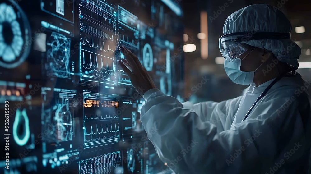 Medical worker touch virtual medical revolution and advance of technology Artificial IntelligenceAI Deep Learning for medical researchTransformation of innovation and technology for fu : Generative AI Medical worker touch virtual medical revolution and advance of technology Artificial IntelligenceAI Deep Learning for medical researchTransformation of innovation and technology for fu : Generative AI