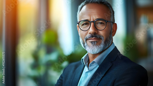A confident man with glasse...