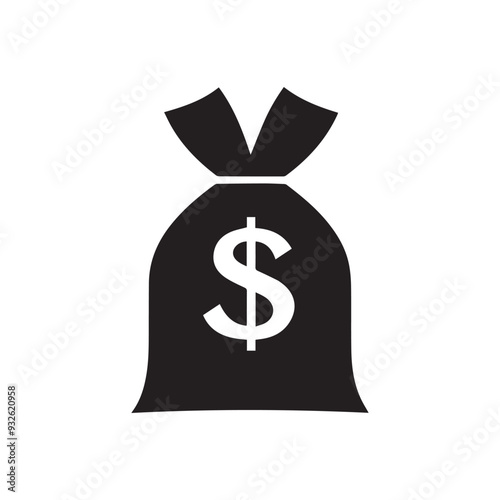 Dollar bag money cash coin business buy design.