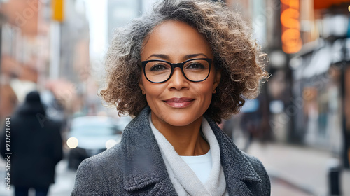 A confident woman with curl...
