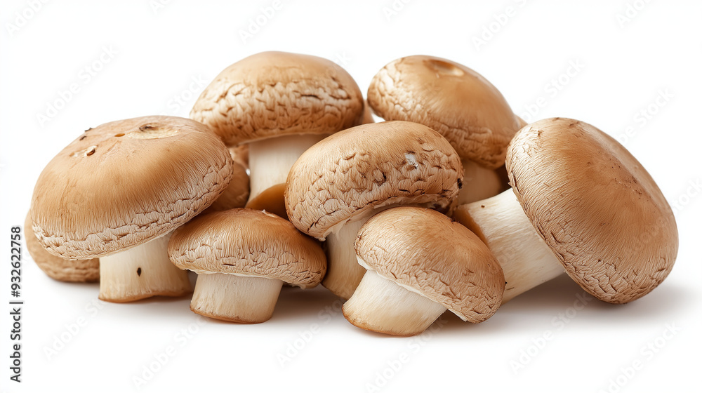 champignons on a white background , mushrooms isolated champignons on a white background , mushrooms isolated
