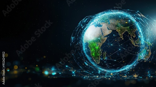 Fototapeta Naklejka Na Ścianę i Meble -  A conceptual representation of a hydrogen-powered world