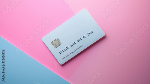 white mock up credit card o...