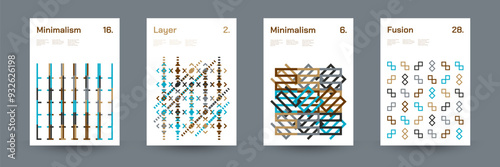 Comprehensive Set of Geometric Patterns: Ideal for Designers, Featuring a Wide Range of Symmetrical Shapes and Repeating Motifs for Versatile Use in Digital and Print Projects. Vector Illustration.	