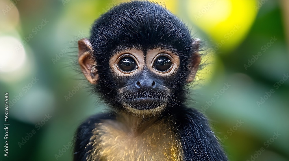 Fototapeta premium Spider Monkey close up in Costa Rica : Generative AI