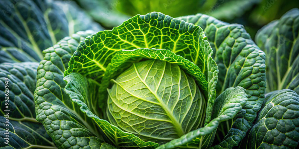Fototapeta premium Cabbage with full depth of field