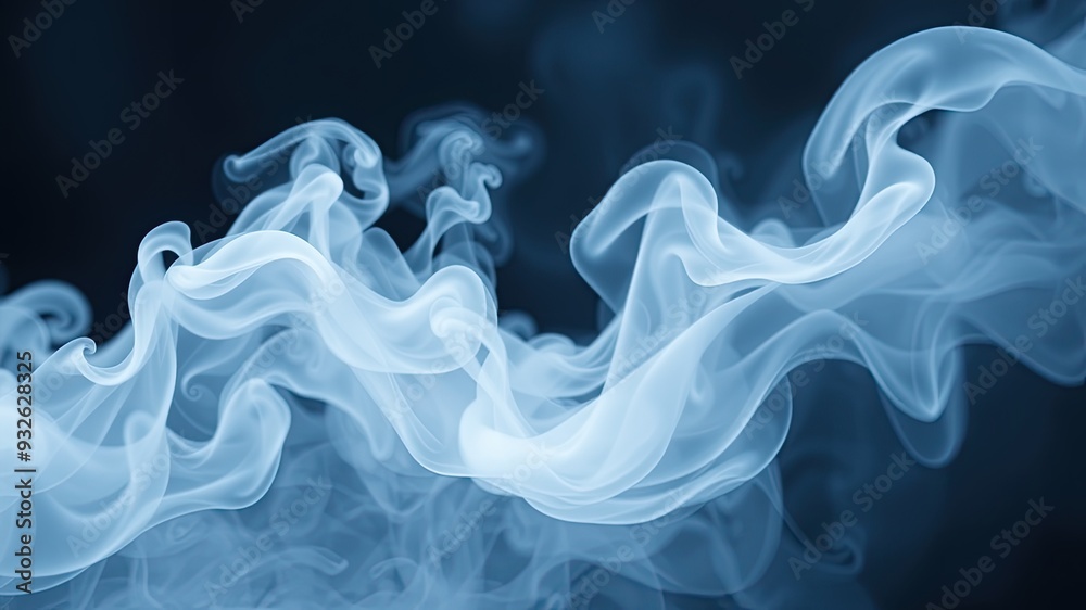 Fototapeta premium Smoke on black, wavy smoke on black isolated background, wavy smoke and black screen wallpaper,