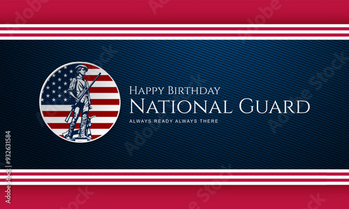 United States National Guard Birthday December 13 Background Vector Illustration photo