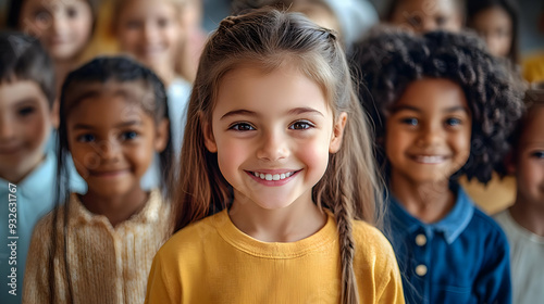 A group of smiling children...