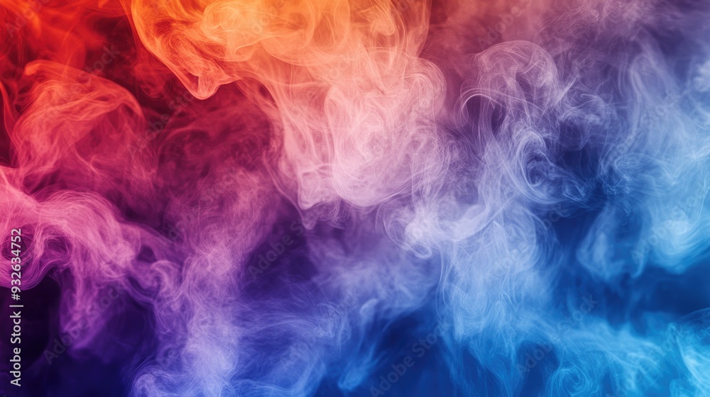 Abstract smoke patterns in vibrant colors, creating a mystical and ethereal effect.