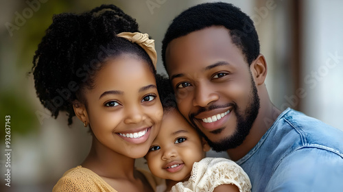 A joyful family portrait fe...