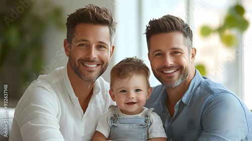 A joyful family portrait fe...