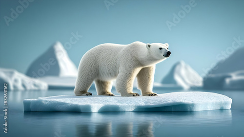 A polar bear standing on an...
