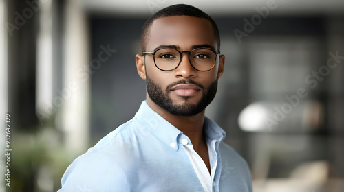 A portrait of a confident m...