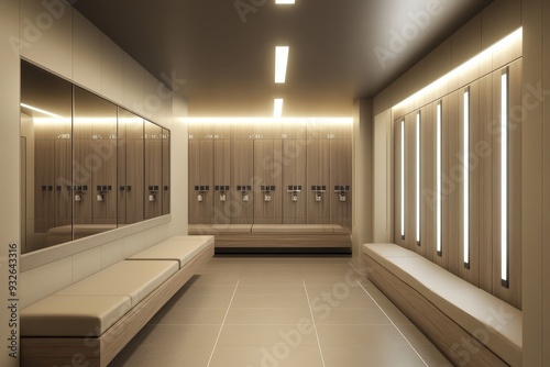New modern locker room s interior