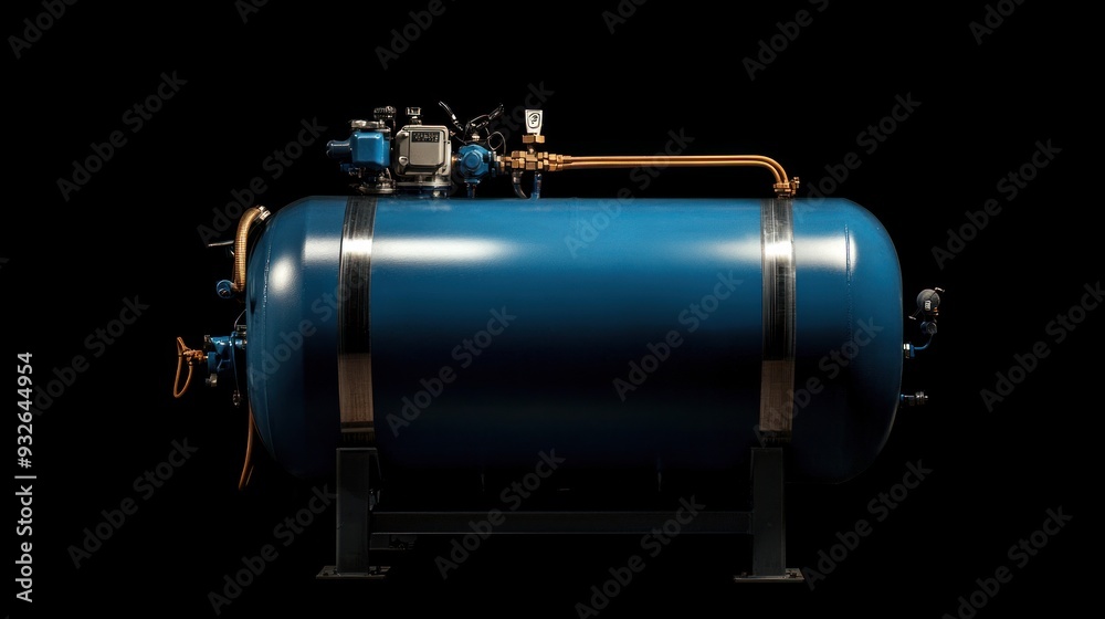Blue Tank with Equipment Blue Tank with Equipment
