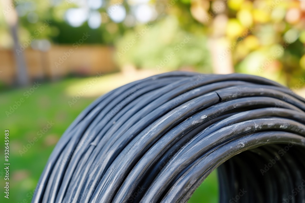 Fototapeta premium Outdoor RG6 cable in a roll