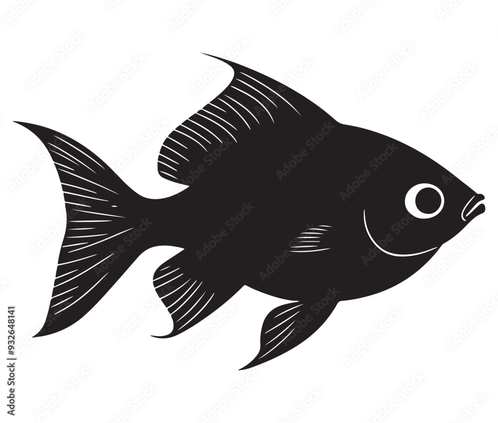 illustration of a fish silhouette vector