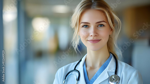A smiling female doctor in ...