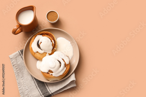 Freshly baked cinnamon roll...