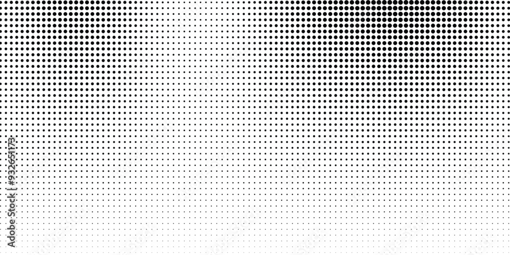 Halftone gradient. Dotted gradient, smooth dots spraying and halftones dot background seamless horizontal geometric pattern vector template set. Halftone gradient. Dotted gradient, smooth dots spraying and halftones dot background seamless horizontal geometric pattern vector template set.
