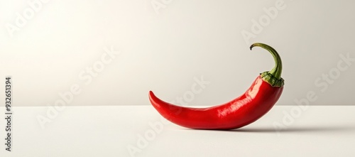 Photo of a red chili pepper on a white background