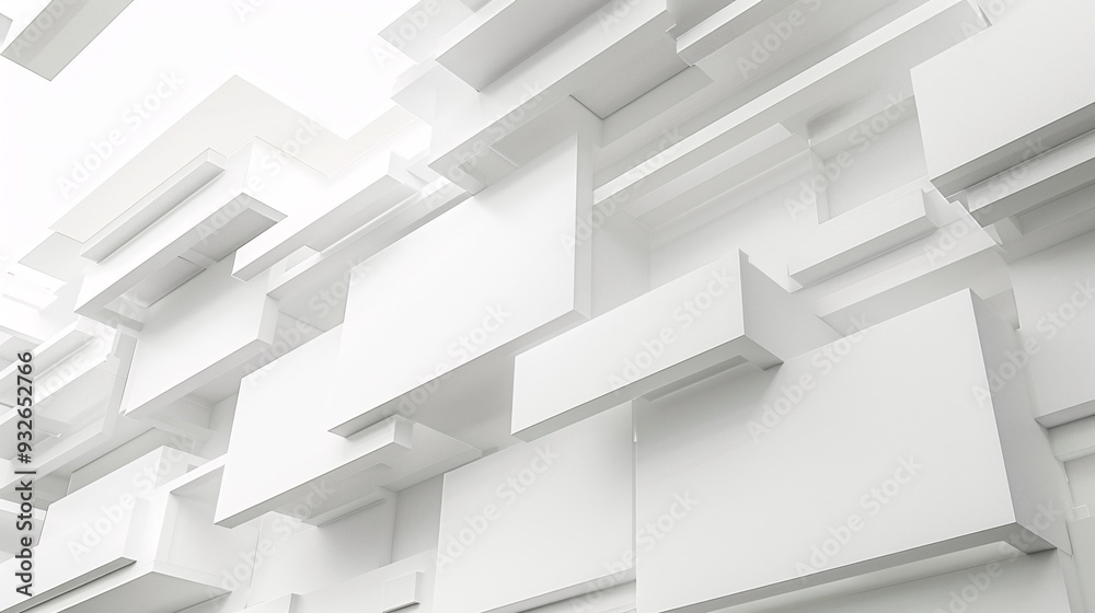 5. An abstract white wallpaper with a focus on geometric shapes and square details, suited for a stylish and contemporary ceiling design 5. An abstract white wallpaper with a focus on geometric shapes and square details, suited for a stylish and contemporary ceiling design