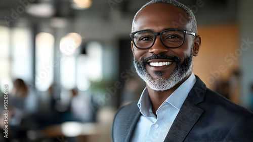 A smiling man in a suit wit...