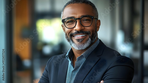 A smiling man in a suit, ex...
