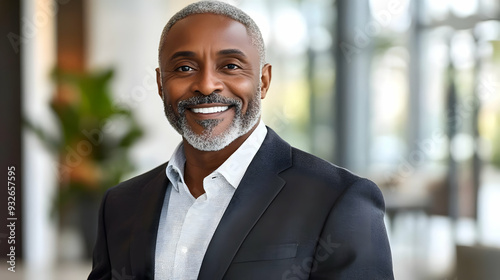 A smiling man in a suit, ex...