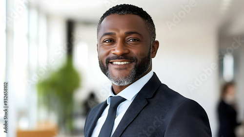 A smiling man in a suit, ex...