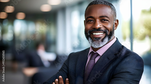 A smiling man in a suit, ex...