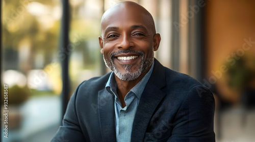 A smiling man in a suit, sh...