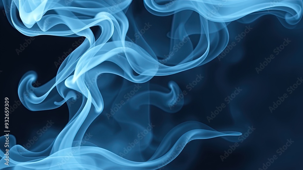 Fototapeta premium Smoke on black, wavy smoke on black isolated background, wavy smoke and black screen wallpaper,