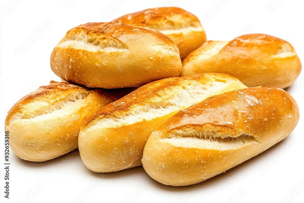 Vietnamese banh mi bread loaf isolated on white background Vietnamese banh mi bread loaf isolated on white background
