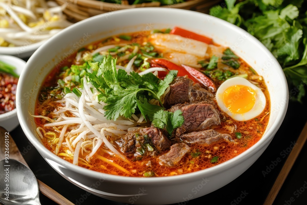 Vietnamese beef rice vermicelli soup bun bo hue Vietnamese beef rice vermicelli soup bun bo hue