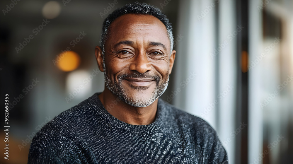 A smiling man with a warm expression in a cozy indoor setting. A smiling man with a warm expression in a cozy indoor setting.