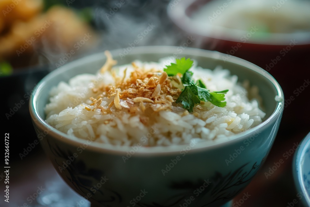 Vietnamese food Banh beo served in cup with selective focus Vietnamese food Banh beo served in cup with selective focus