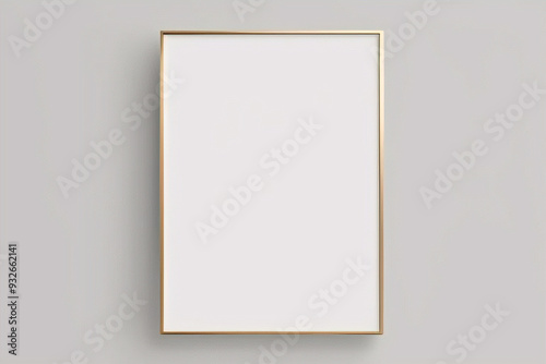 Maqueta de marco de póster de imagen de madera mínima sobre papel tapiz blanco	