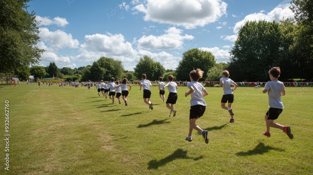 Kids Running Race. Kids Running Race.