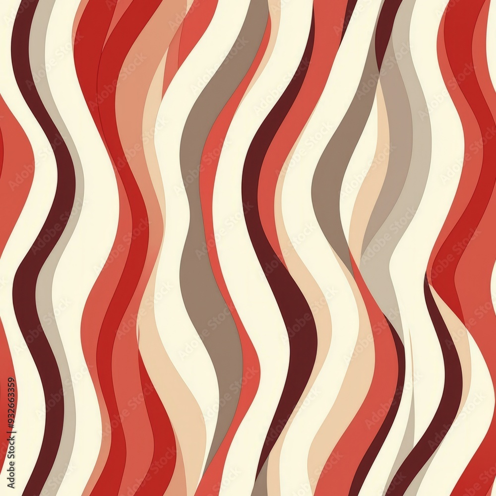 Seamless pattern of retro burgundy and cream candy stripes Seamless pattern of retro burgundy and cream candy stripes