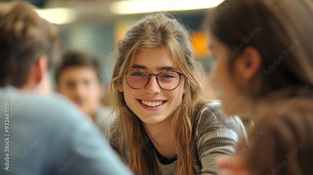 Smiling Woman with Glasses. Smiling Woman with Glasses.