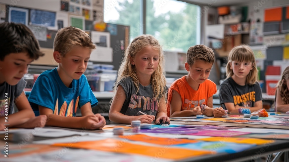 Fototapeta premium Kids Art Class.