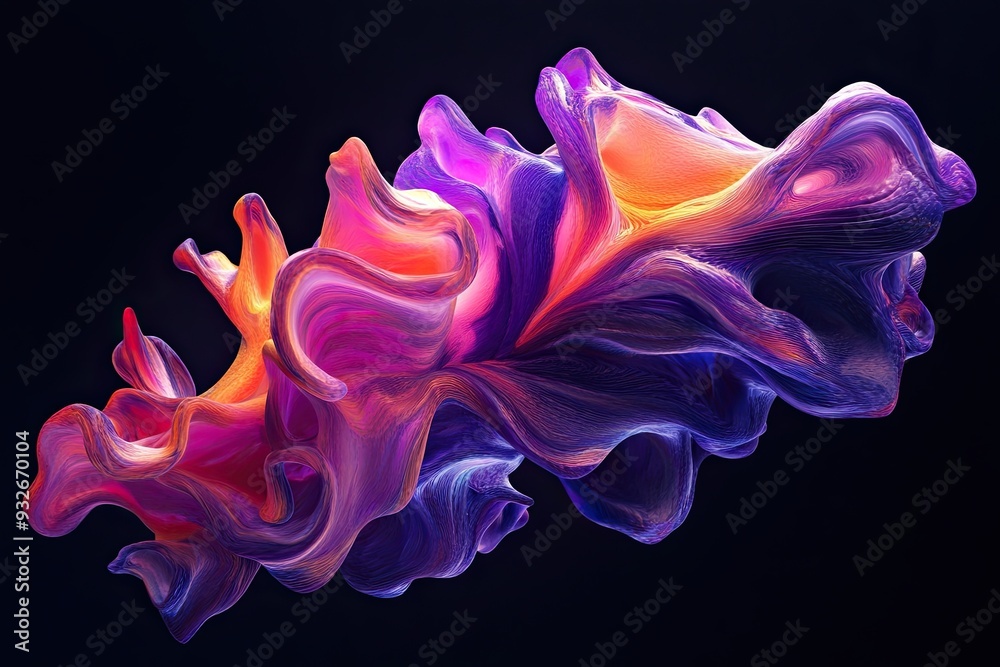 Obraz premium Colorful abstract art against dark background