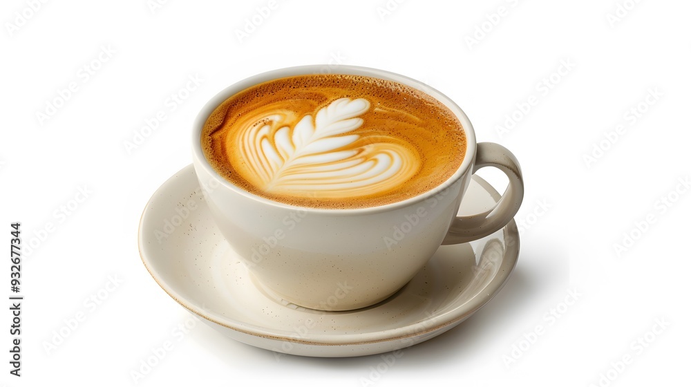 Cup of coffee latte isolated on white backgroud with clipping path. Cup of coffee latte isolated on white backgroud with clipping path.