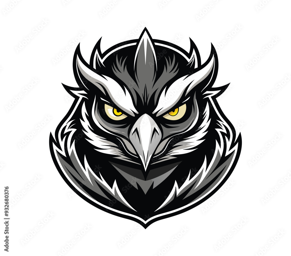 owl on a black background owl on a black background