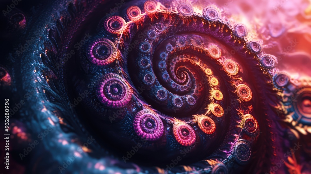 Digital illustration of a dynamic spiral pattern with endless loops and flows, representing the concept of perpetual motion. Digital illustration of a dynamic spiral pattern with endless loops and flows, representing the concept of perpetual motion.