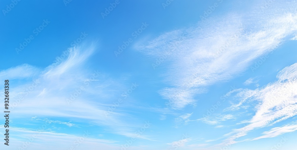 Serene Ocean Scene with Clear Blue Waters and Bright Sun, Reflecting Light with White Clouds in the Sky Serene Ocean Scene with Clear Blue Waters and Bright Sun, Reflecting Light with White Clouds in the Sky